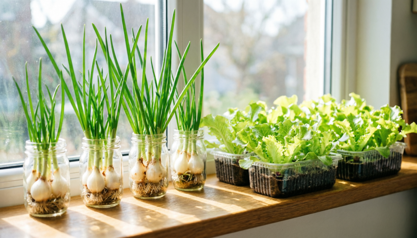 How to Turn a Windowsill into a Productive Grocery Shelf